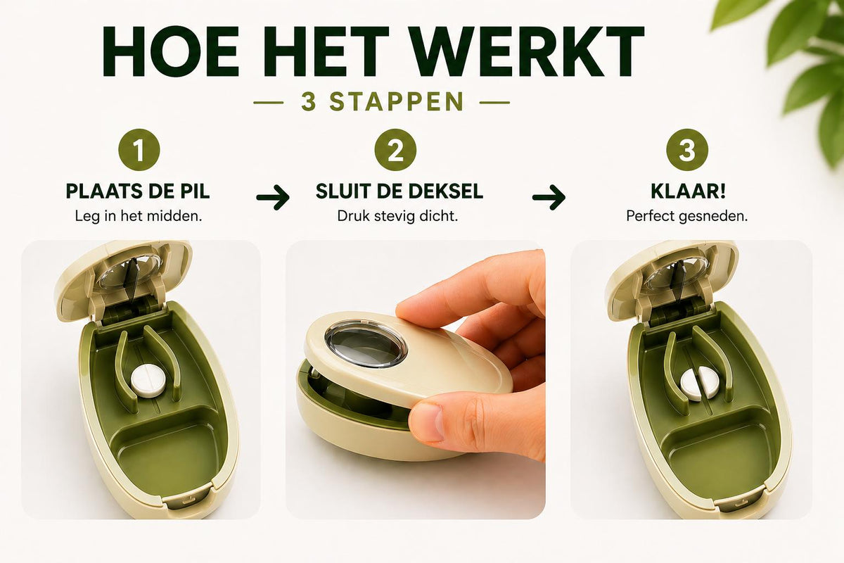 Pillensnijder met Opbergvak