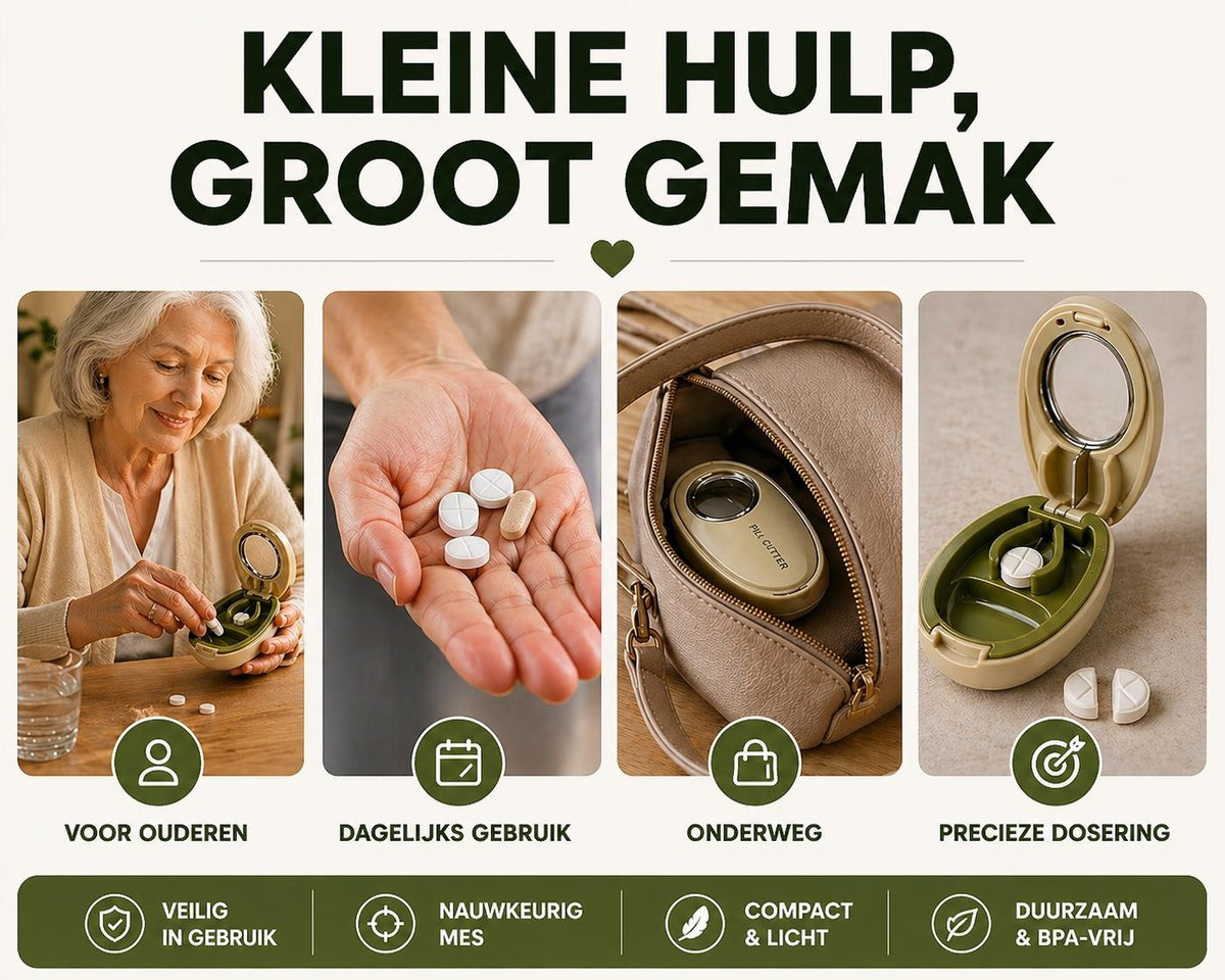 Pillensnijder met Opbergvak